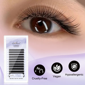 U-Shape 4D W Premade Volume Fan Lashes | 12 Rows