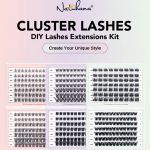 DIY Cluster Lash Extensions Kit – Fluffy, Natural & Long-Lasting | At-Home Lash Set