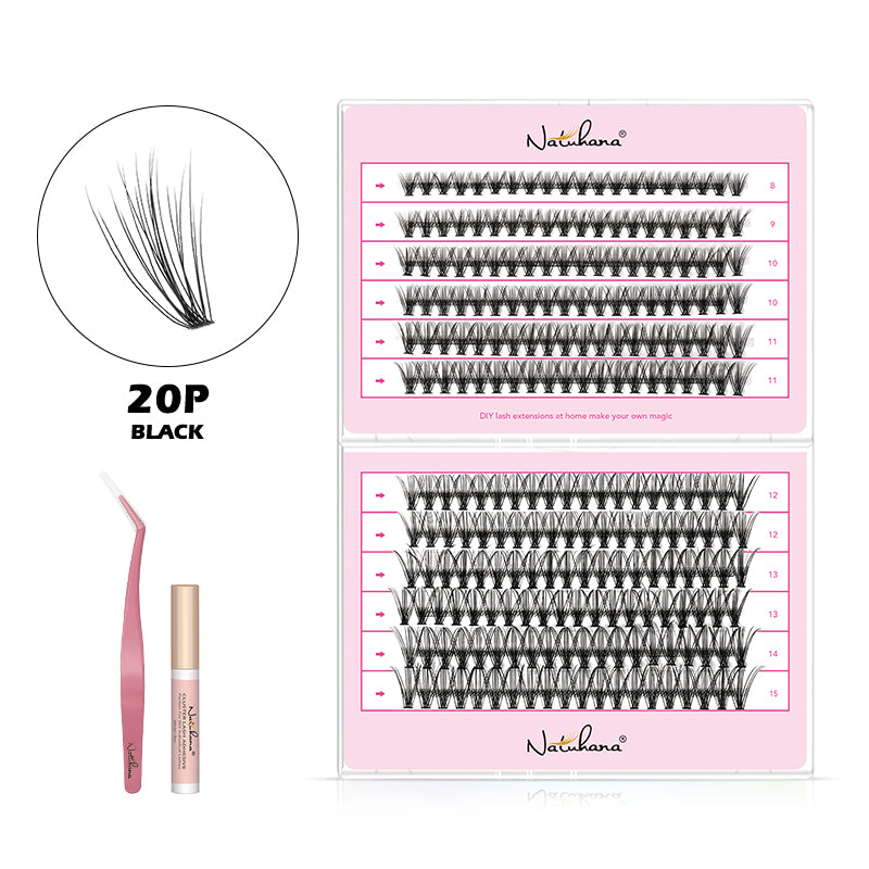Salon-Grade Cluster Lashes – Fluffy, Long-Lasting DIY Extensions
