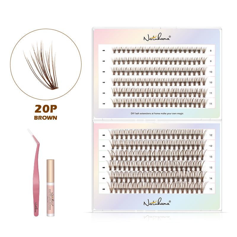 Salon-Grade Cluster Lashes – Fluffy, Long-Lasting DIY Extensions