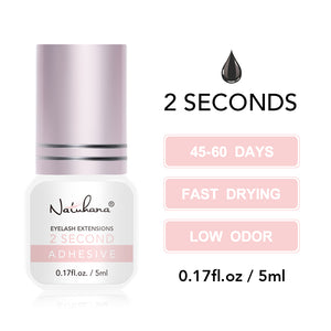 NATUHANA 2S Professional Lash Adhesive – Extra Working Time,Salon Grade