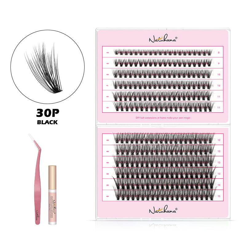 Salon-Grade Cluster Lashes – Fluffy, Long-Lasting DIY Extensions