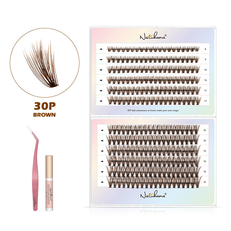 Salon-Grade Cluster Lashes – Fluffy, Long-Lasting DIY Extensions