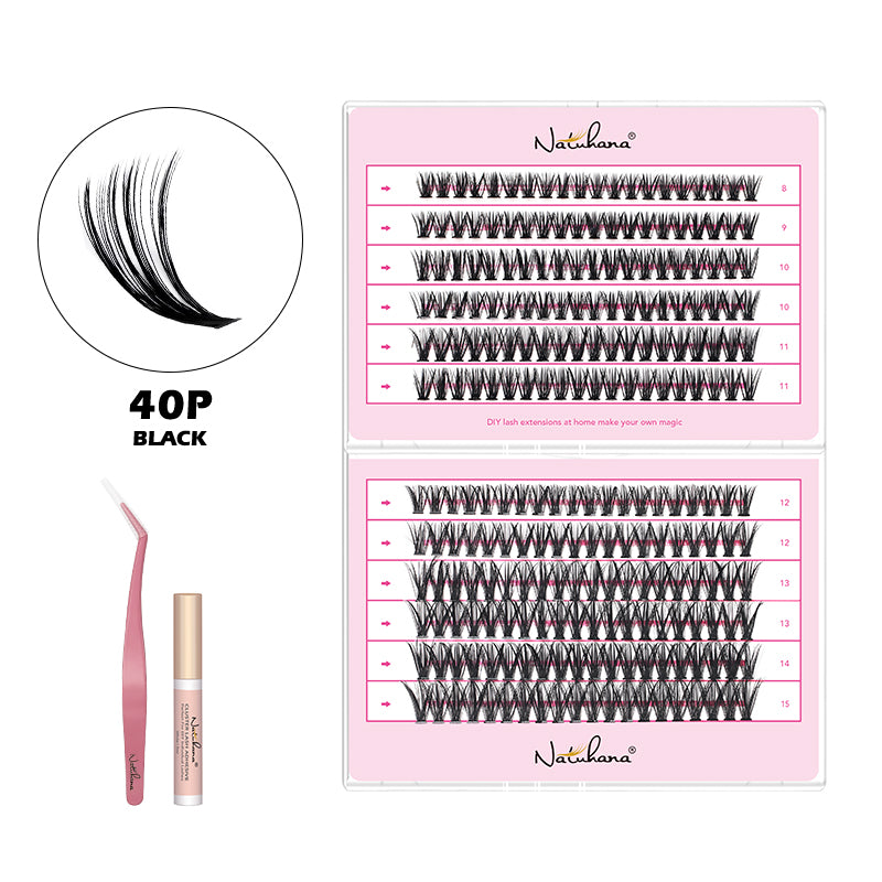 Salon-Grade Cluster Lashes – Fluffy, Long-Lasting DIY Extensions