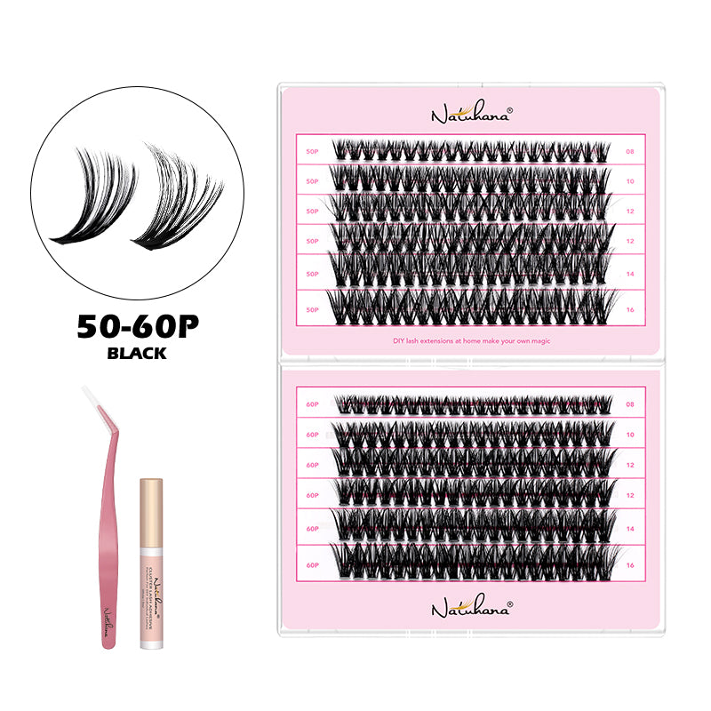 Salon-Grade Cluster Lashes – Fluffy, Long-Lasting DIY Extensions