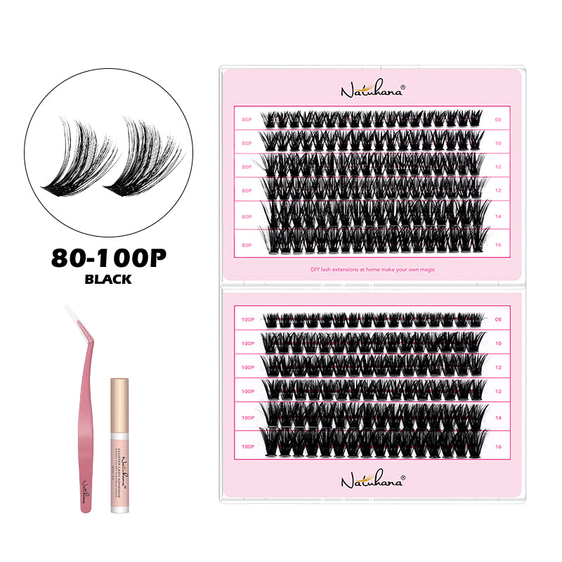 Salon-Grade Cluster Lashes – Fluffy, Long-Lasting DIY Extensions
