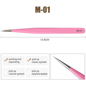 Pink Tweezers for Eyelash Extension