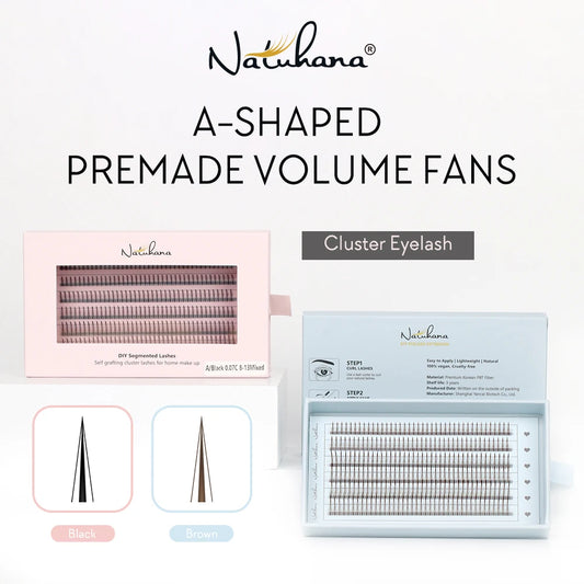 A/M Shaped Premade Volume Fans – Soft Fluffy 3D Eyelash Extensions