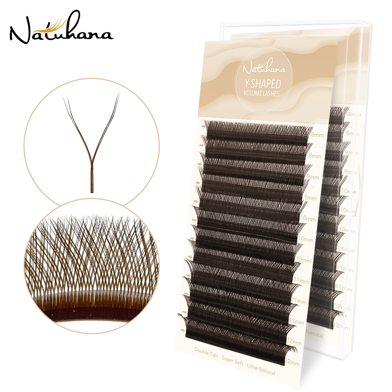 Brown YY Shape Premade Volume Fan Lashes