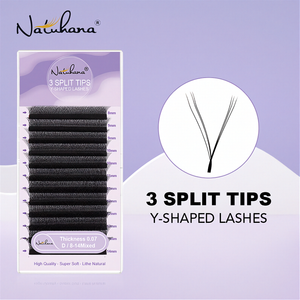 3 Split Tips Y-Shaped Volume Lashes | 12 Rows