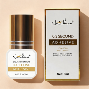 NATUHANA 0.3S ultra-fast black lash adhesive 5ml bottle front view professional eyelash extension glue