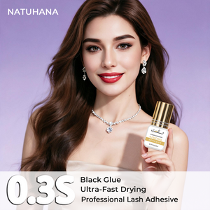NATUHANA 0.3S digital human NANA holding ultra-fast lash adhesive 5ml bottle for professional eyelash extension glue