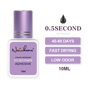 NATUHANA 0.5S black eyelash extension adhesive 10ml large size fast-setting low-odor professional salon glue