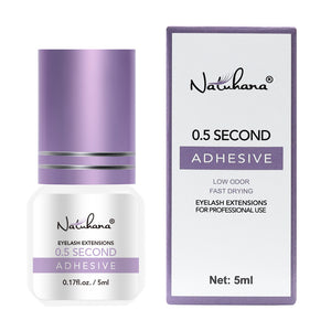 NATUHANA 0.5S black eyelash extension adhesive 5ml bottle fast-setting low-odor professional lash glue