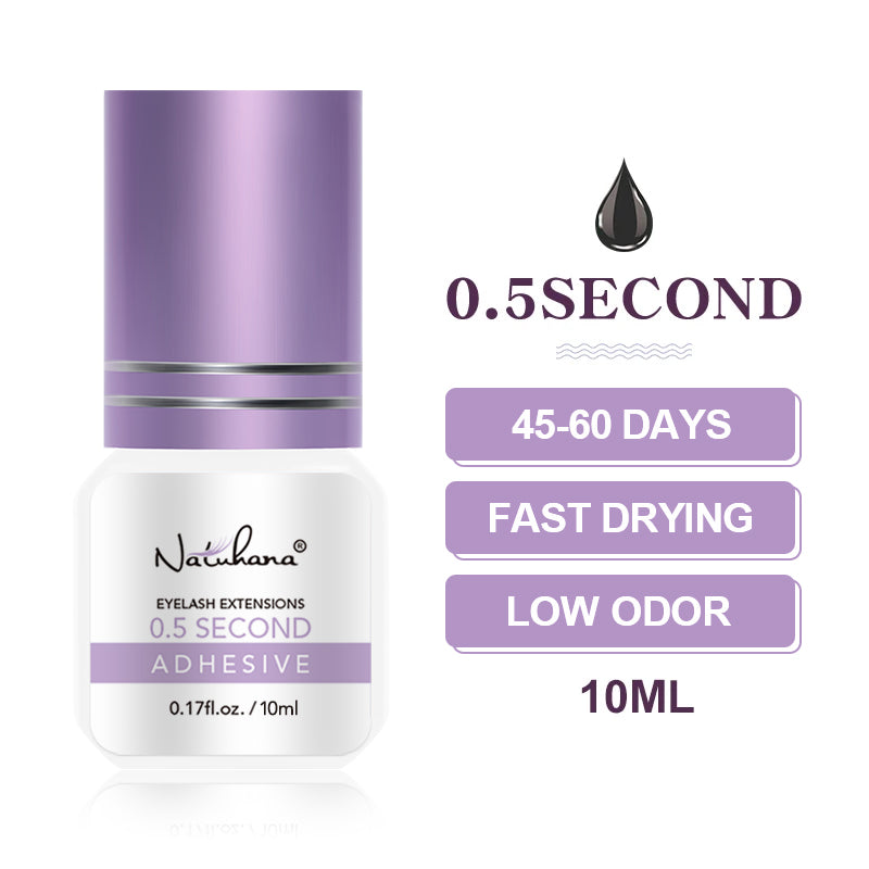 NATUHANA 0.5S fast-drying black lash adhesive 5ml bottle for professional eyelash extensions