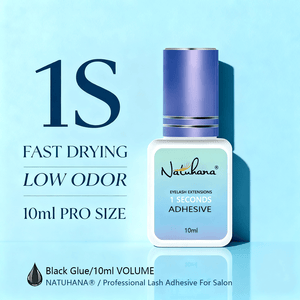 NATUHANA 1S professional lash adhesive 10ml blue bottle fast drying low odor black glue for salon eyelash extensions