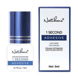 NATUHANA 1S black eyelash extension adhesive 5ml bottle fast-drying low-odor professional lash glue