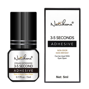 NATUHANA 3-5S no-odor non-irritating eyelash adhesive 5ml packaging for sensitive clients and gentle application
