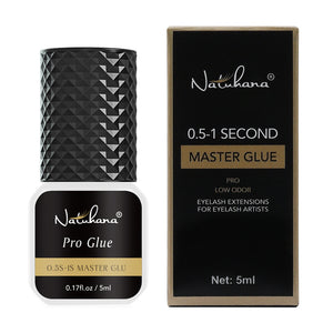 NATUHANA Master Glue Pro 0.5-1S black eyelash adhesive 5ml versatile fast-drying professional lash glue