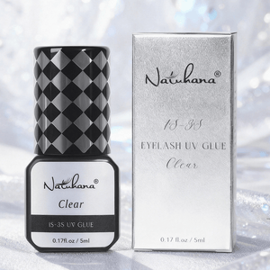 NATUHANA 1-3S UV clear lash adhesive 5ml features 45-60 days retention UV glue clear formula requires UV lamp