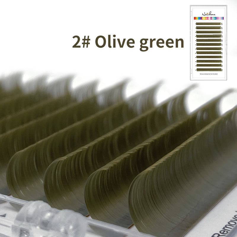 Olive Green Lash Extensions