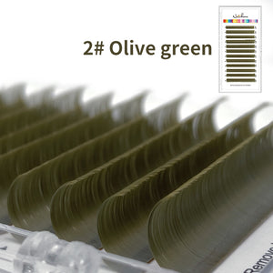 Olive Green Lash Extensions